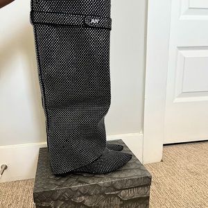 Azalea Wang Glitter Wedge Boot